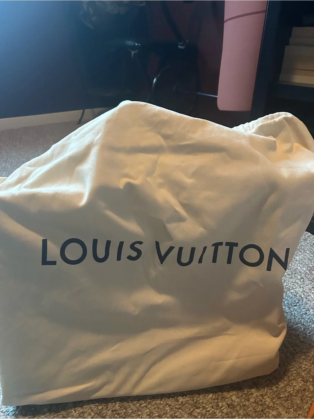 Louis Vuitton Reverse Monogram Large Print OnTheGo tote.Original Monogram straps